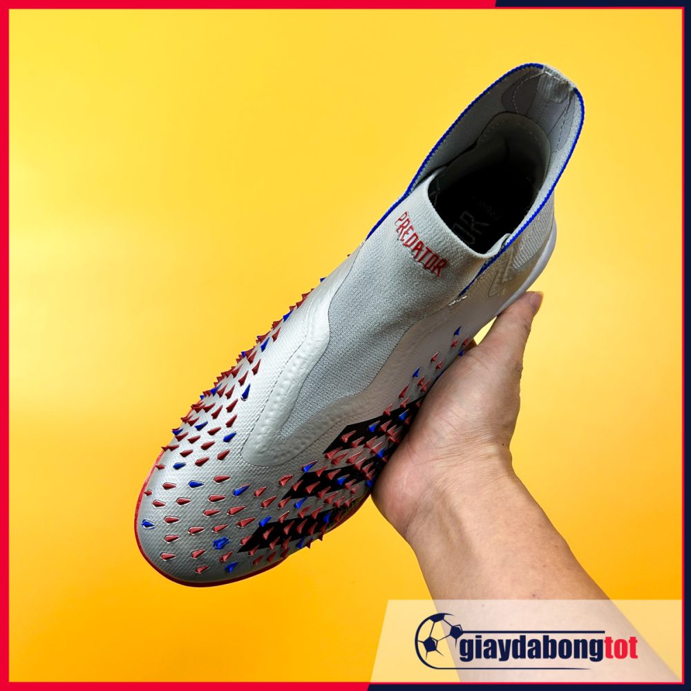 Adidas Predator Freak+ TF Bạc vạch đen không dây