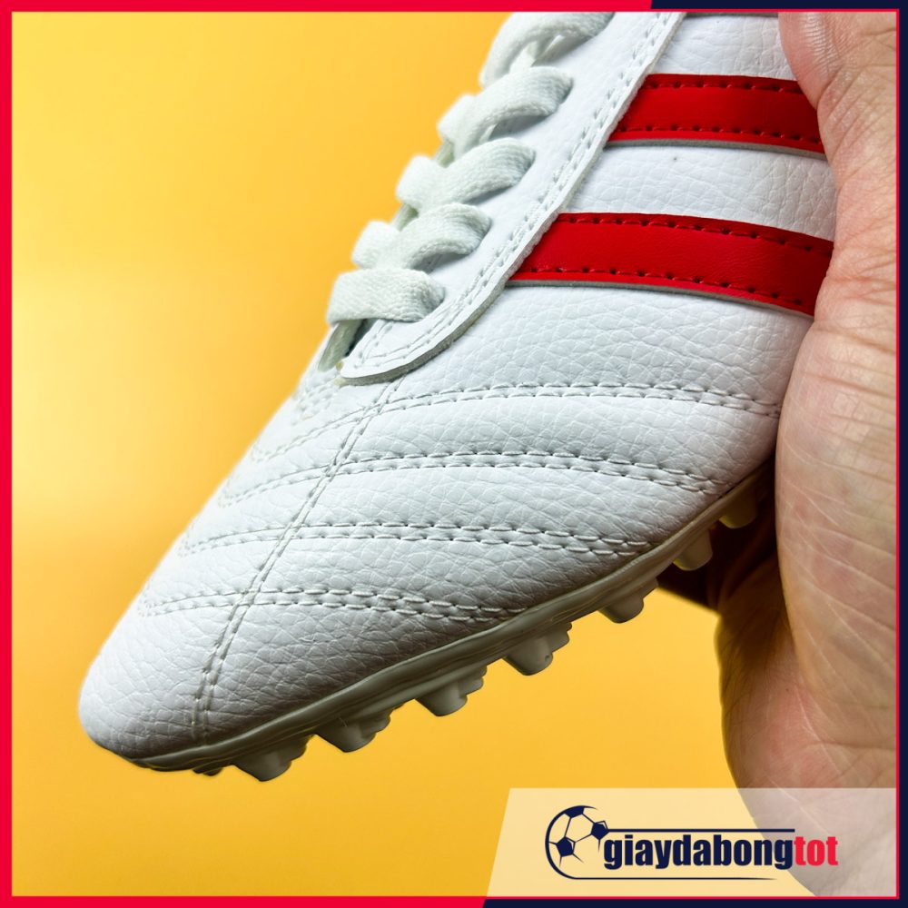 Giày Đá Banh 3 sọc GĐBT Trắng sọc đỏ