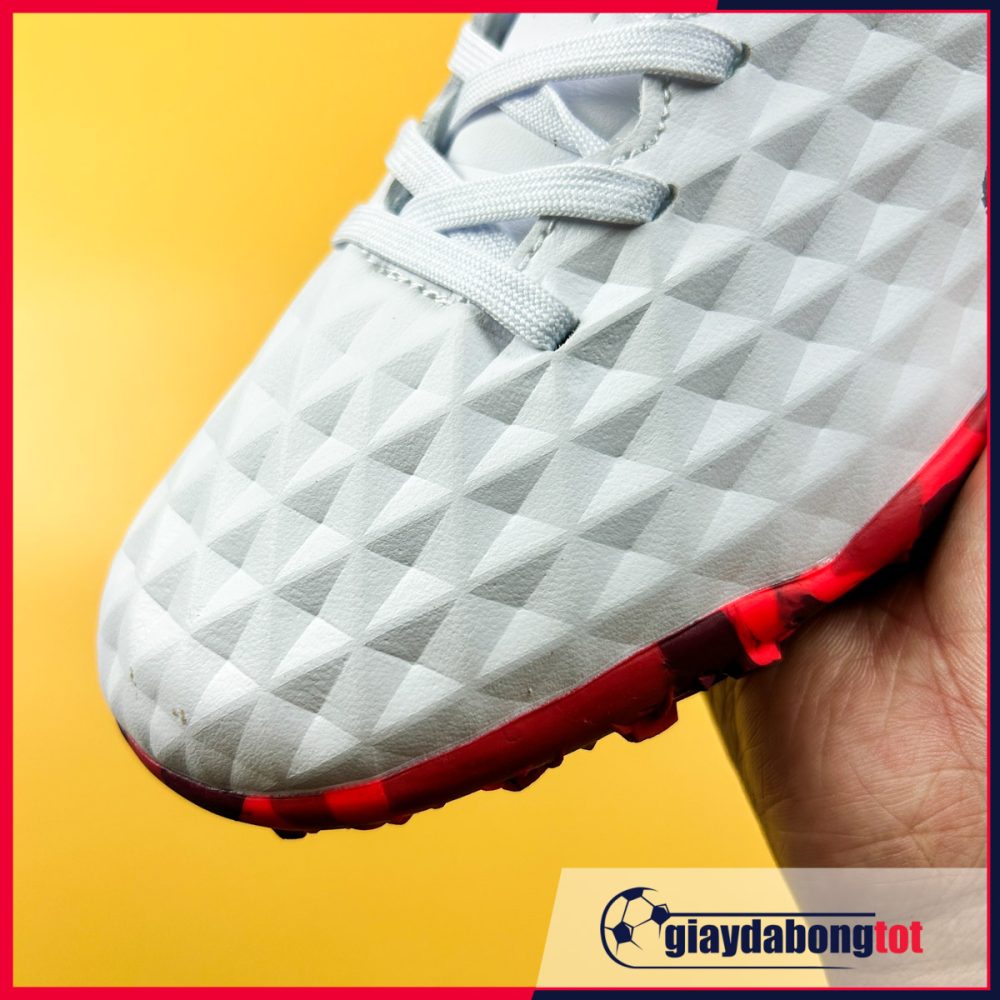 Nike Tiempo 8 Pro TF Trắng xám vạch đen đế cam