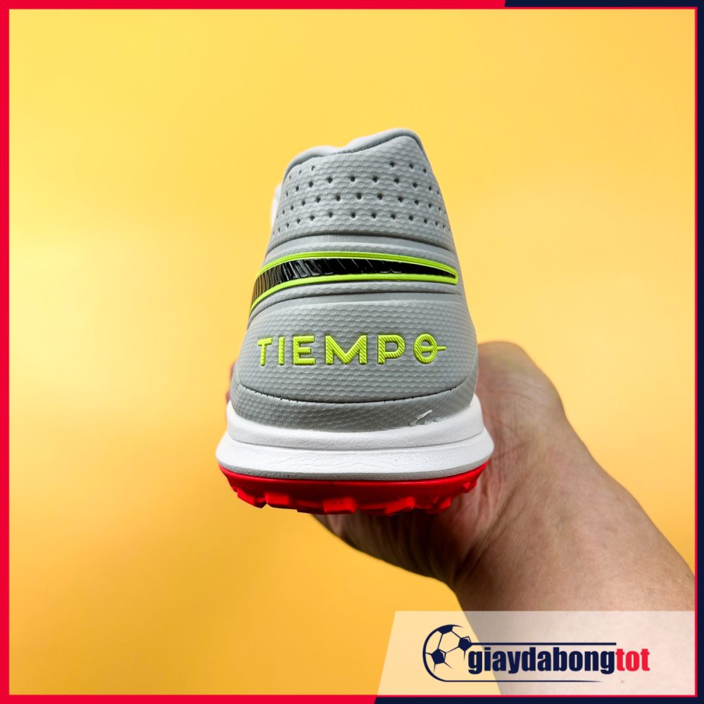 Nike Tiempo 8 Pro TF Trắng xám vạch đen đế cam