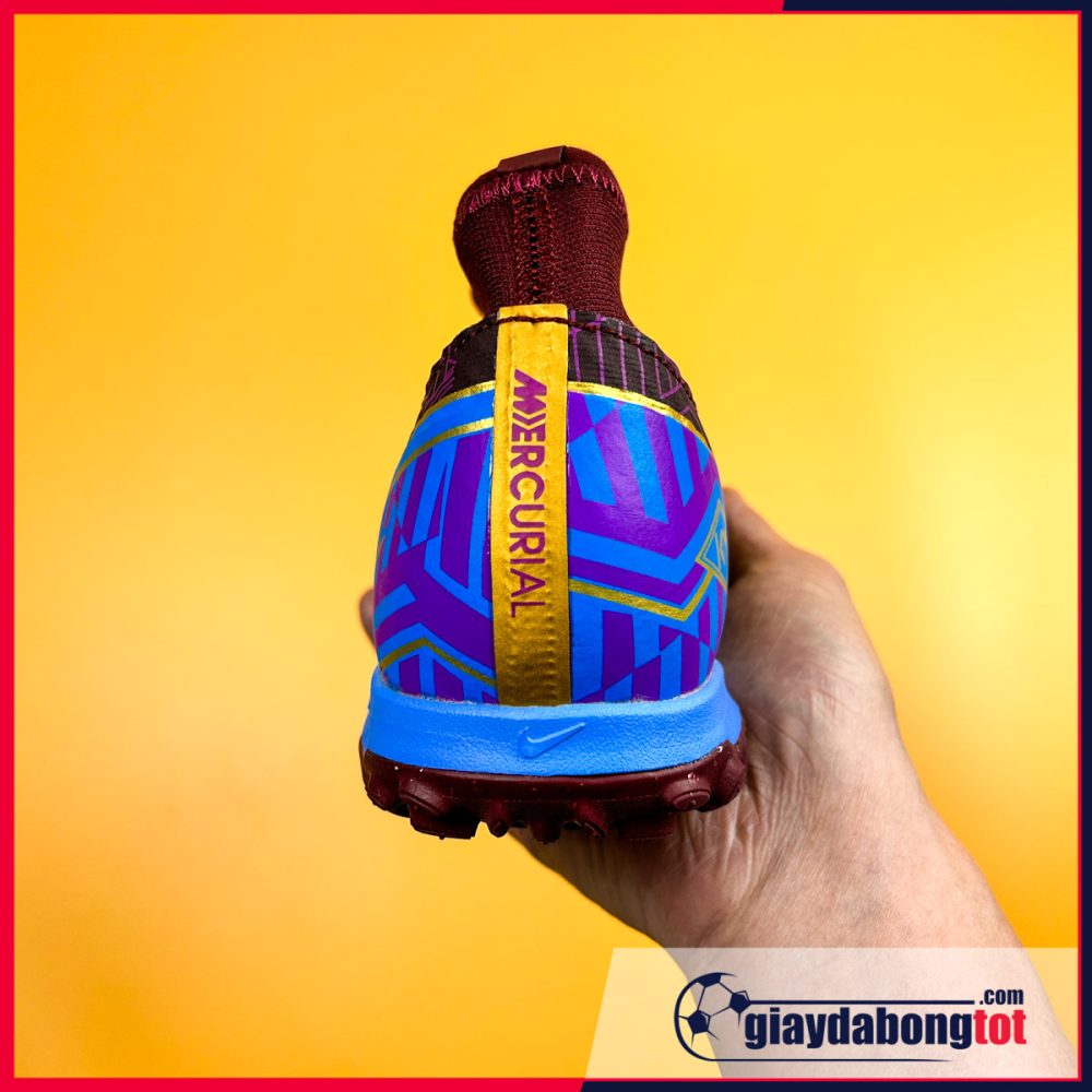Nike Mercurial Superfly 9 Academy TF Tím vạch vàng Mbappe