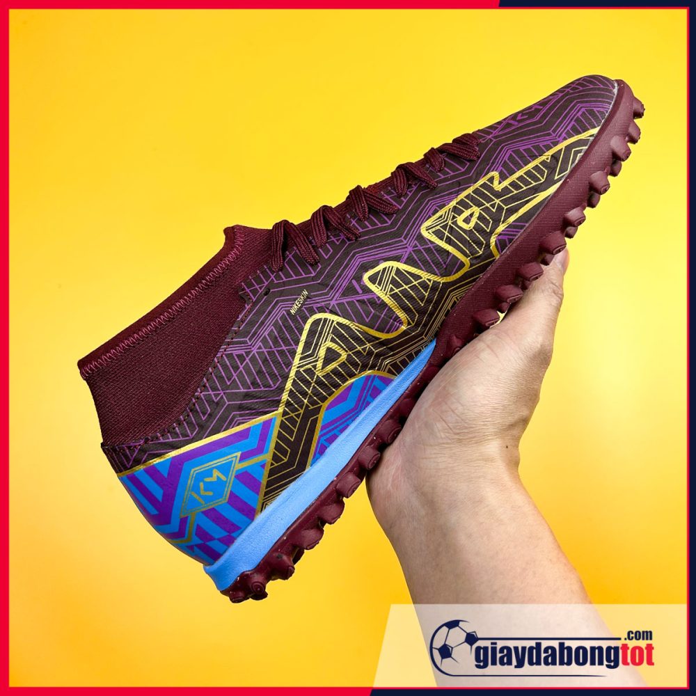 Nike Mercurial Superfly 9 Academy TF Tím vạch vàng Mbappe