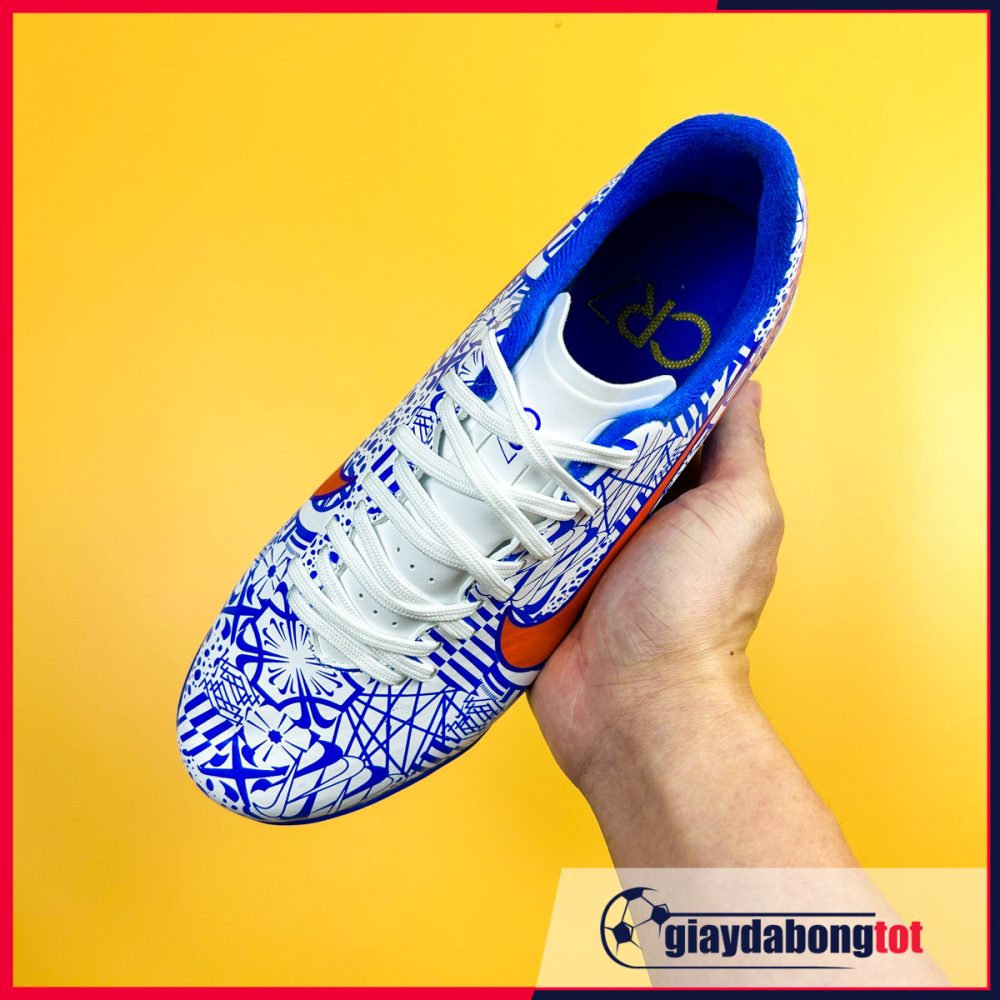 Nike Mercurial Vapor 15 Academy TF Trắng xanh CR7 (RE)