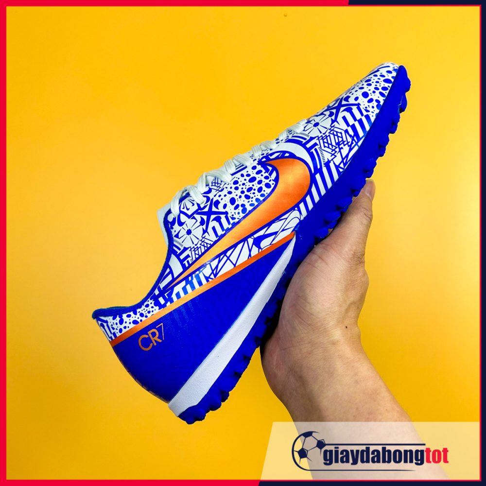 Nike Mercurial Vapor 15 Academy TF Trắng xanh CR7 (RE)