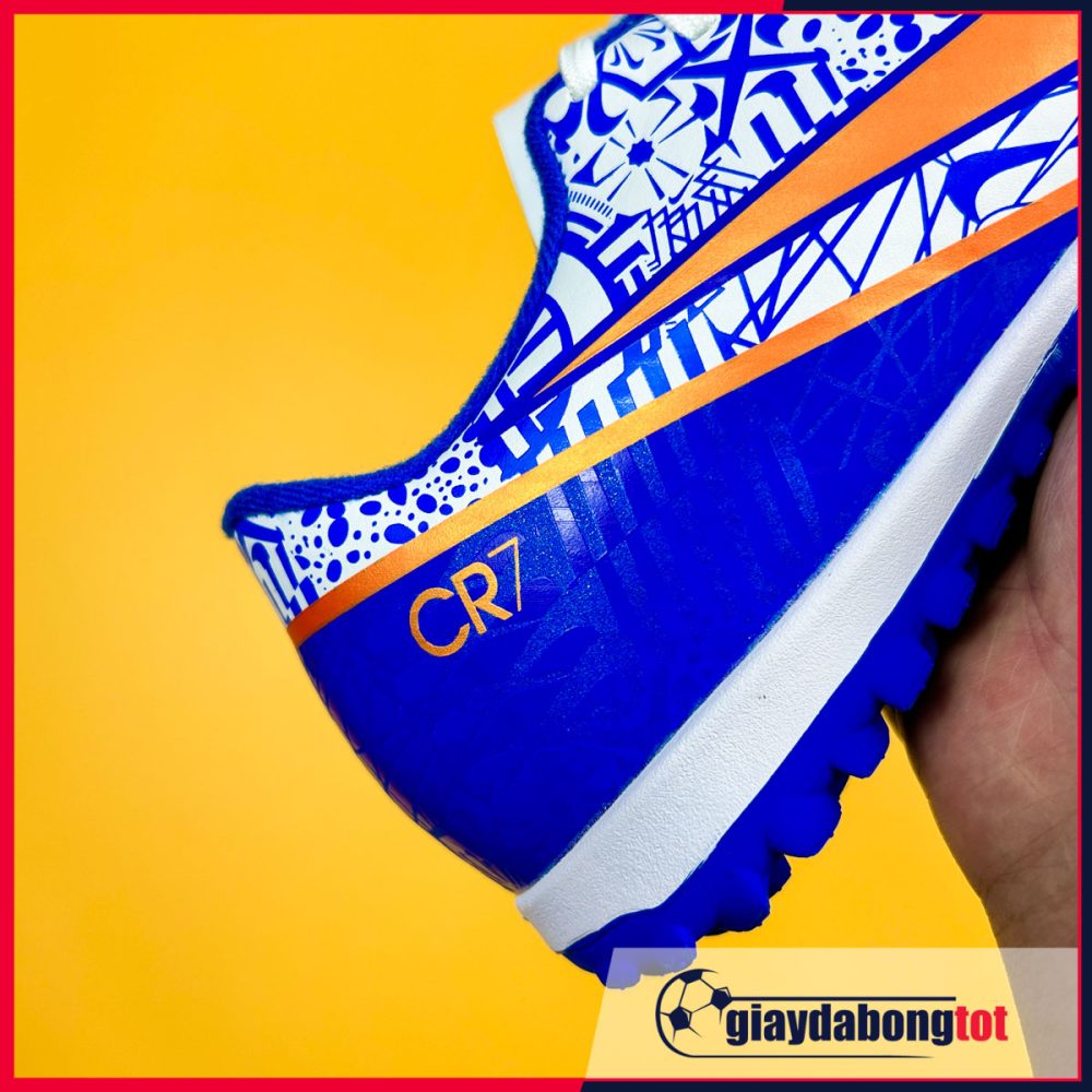 Nike Mercurial Vapor 15 Academy TF Trắng xanh CR7 (RE)