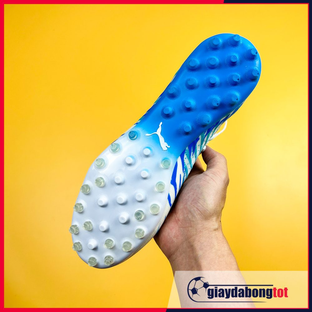 Giày đá banh Puma Future Z 1.4 MG Trắng vằn xanh dương