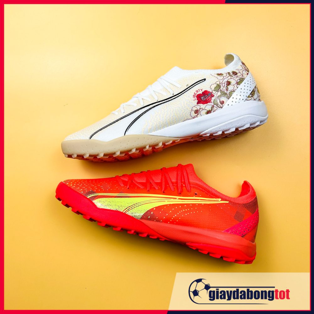 Giày đá banh Puma Ultra Ultimate TF Trắng hoa hồng