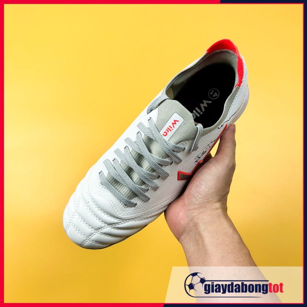 Giày Bóng Đá Wika Thunder TF Trắng vạch bạc