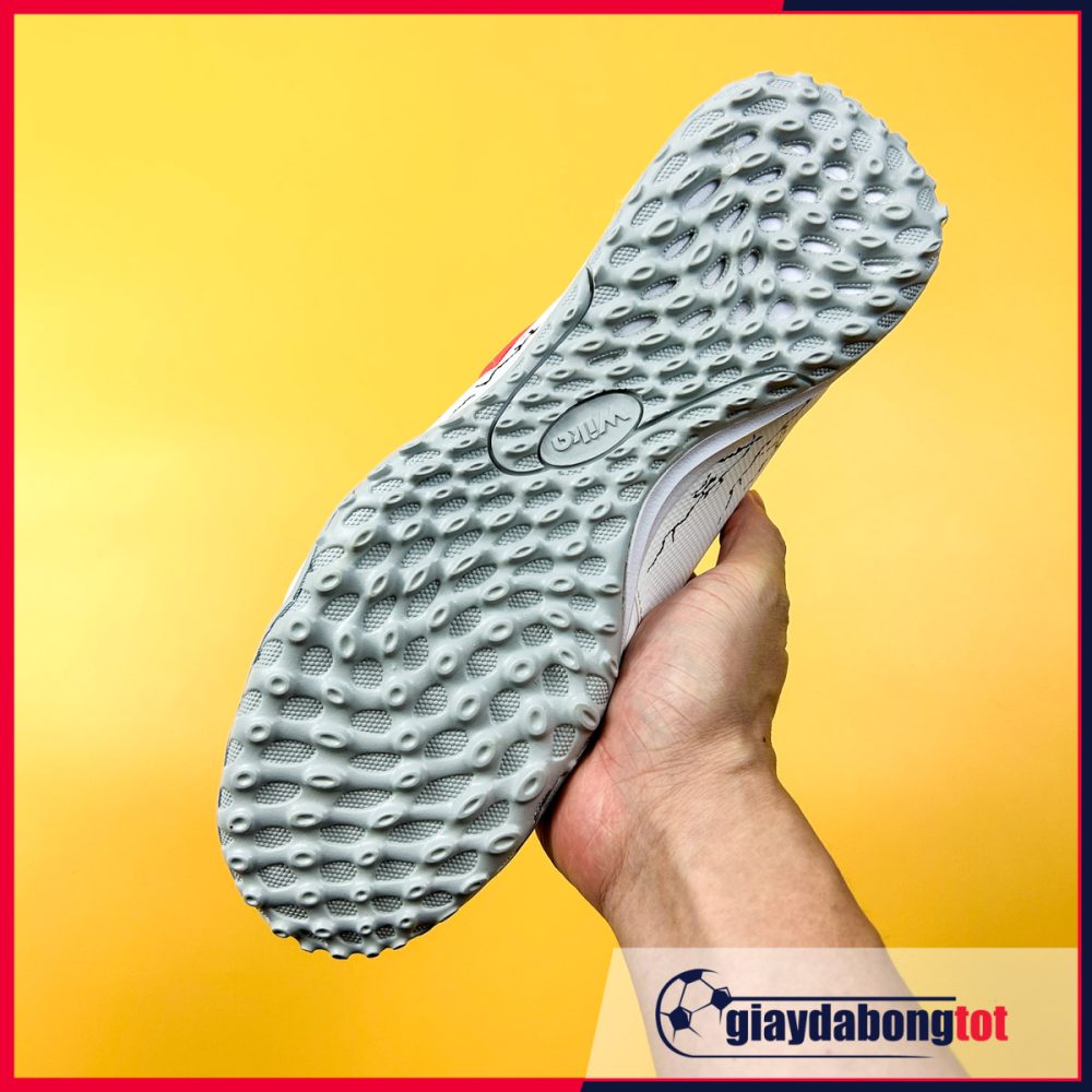 Giày Bóng Đá Wika Thunder TF Trắng vạch bạc