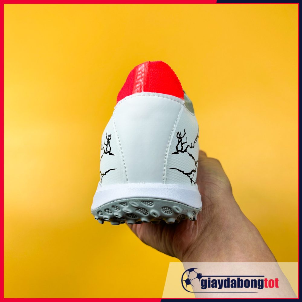 Giày Bóng Đá Wika Thunder TF Trắng vạch bạc