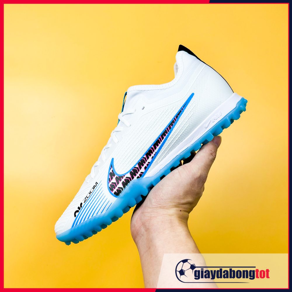 Nike Mercurial Vapor 15 Pro TF Trắng vạch đen đế xanh