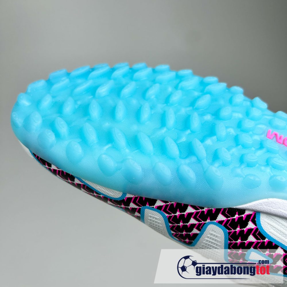 Nike air zoom mercurial vapor 15 pro tf trang xanh vạch đen trẻ em (11)