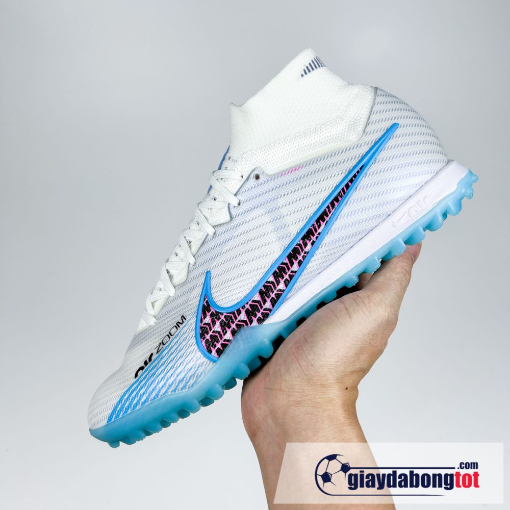 Nike Mercurial Superfly 9 Elite TF Trang xanh vach den (2)