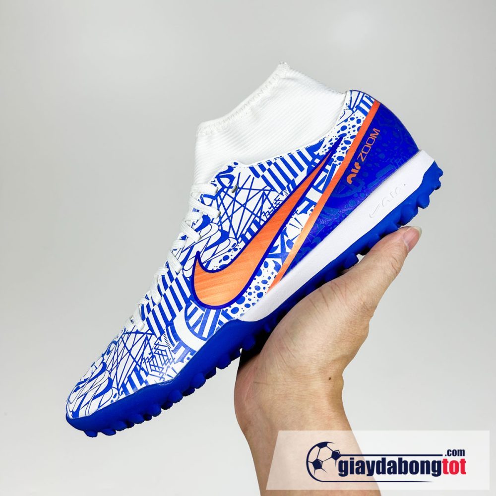 Nike mercurial superfly 9 academy tf trang xanh cr7 (2)