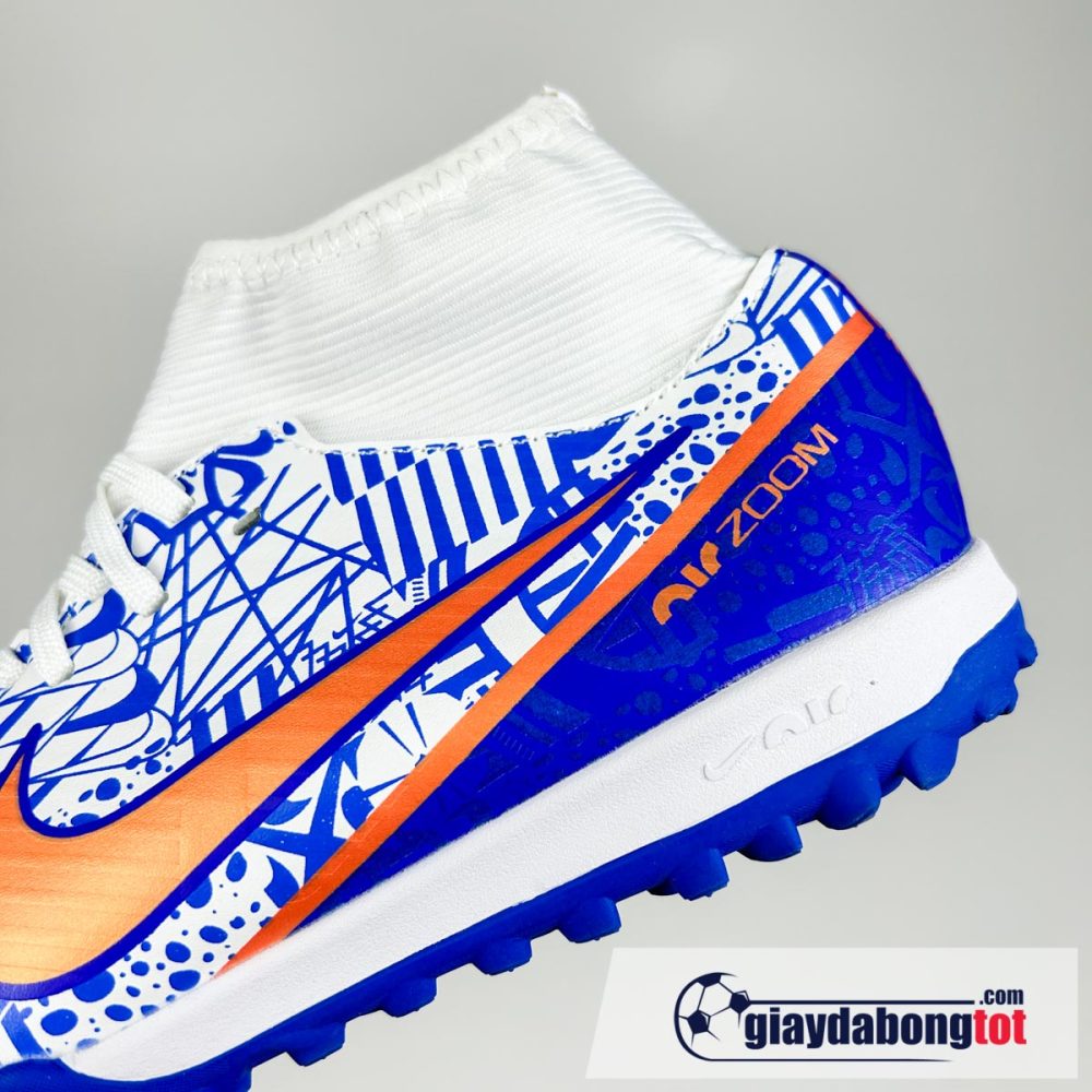 Nike mercurial superfly 9 academy tf trang xanh cr7 (5)