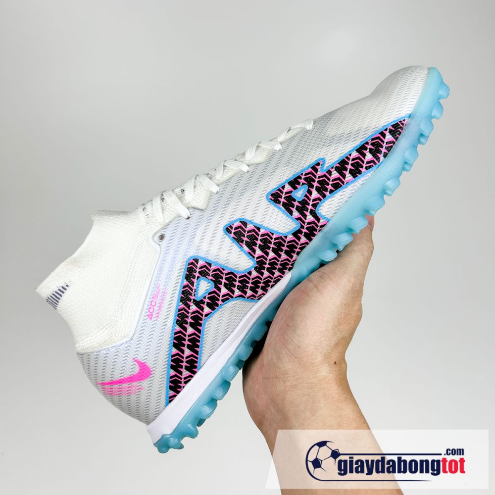 Nike mercurial superfly 9 elite tf trang xanh vach den 2 (2)