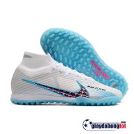 Nike mercurial superfly 9 elite tf trang xanh vach den