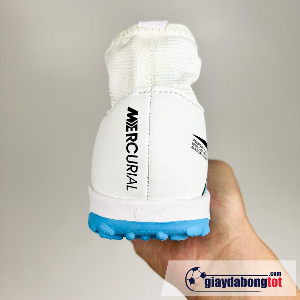 Nike mercurial superfly 9 academy tf trang vach xanh nhat (4)