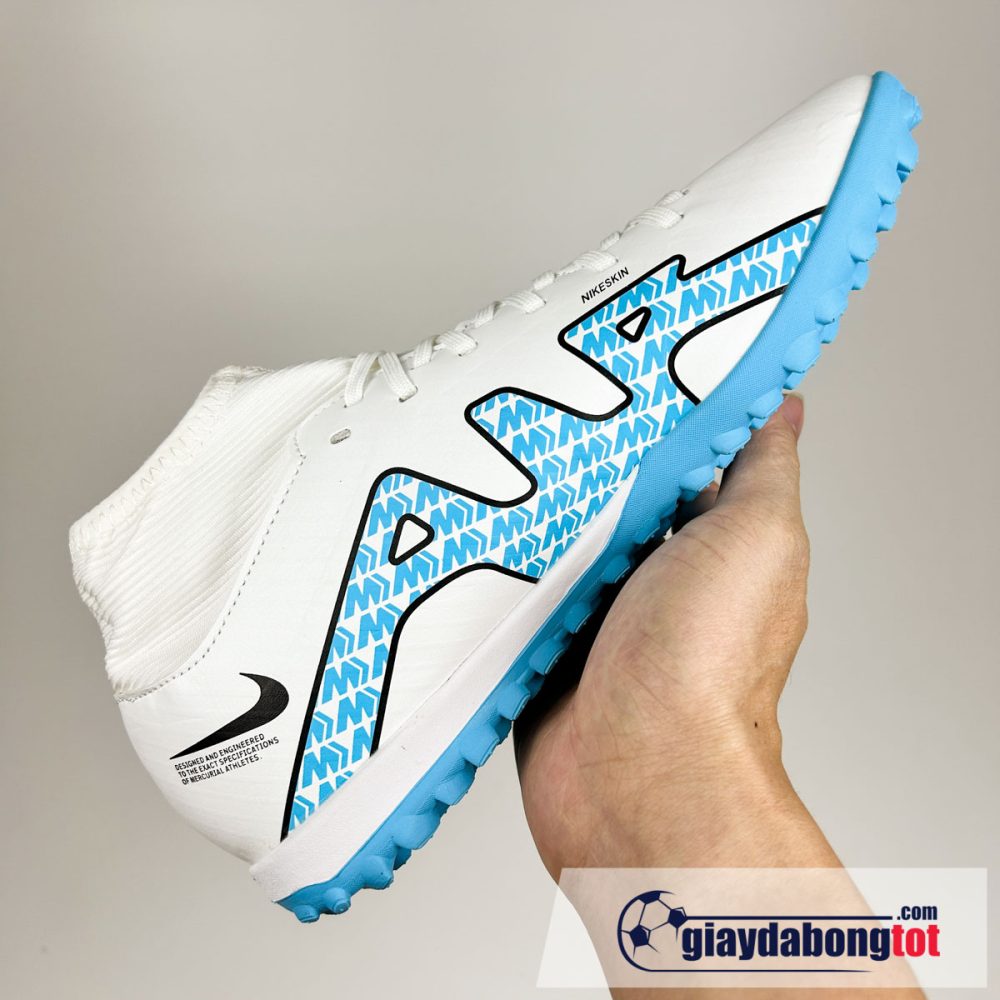 Nike mercurial superfly 9 academy tf trang vach xanh nhat (5)