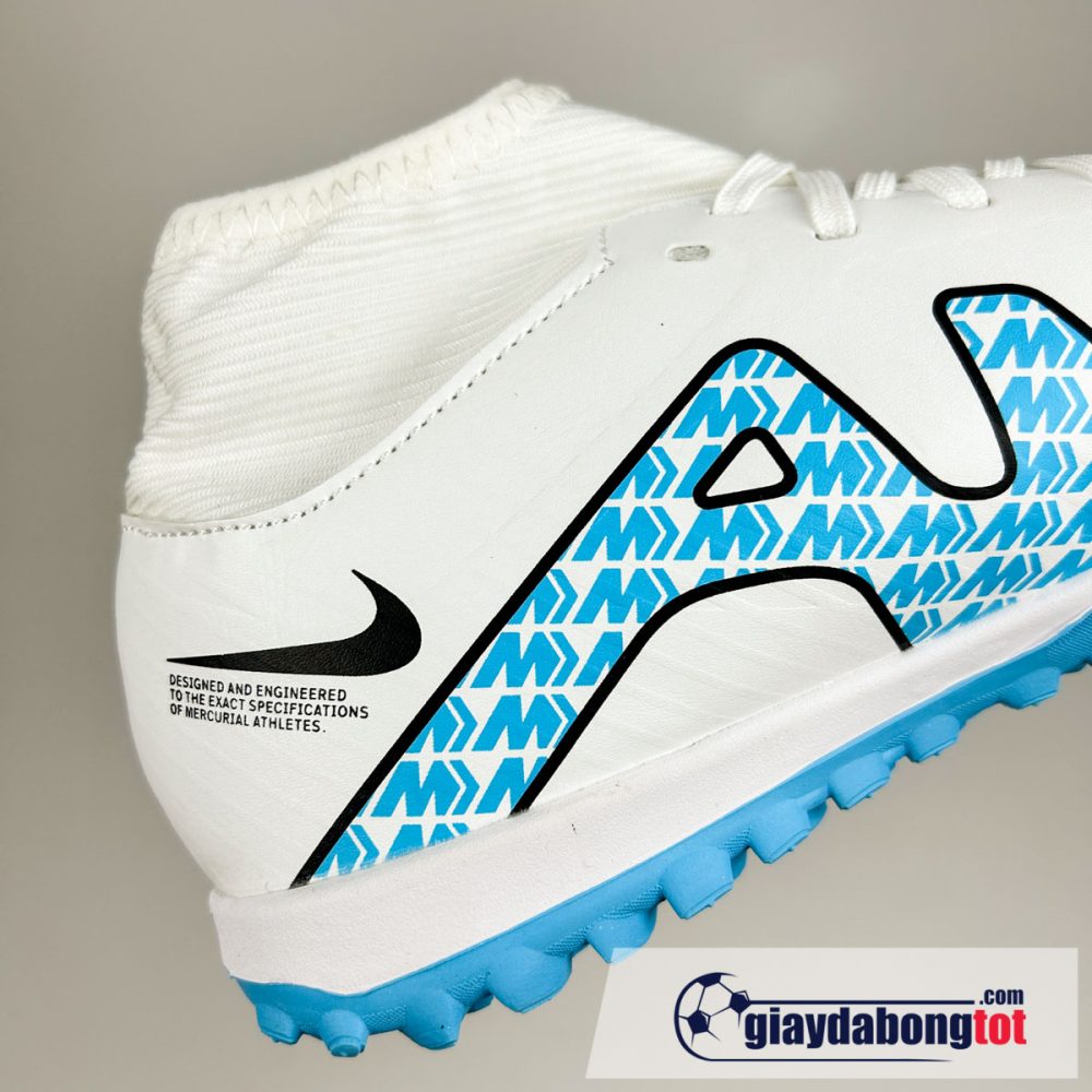 Nike mercurial superfly 9 academy tf trang vach xanh nhat (9)