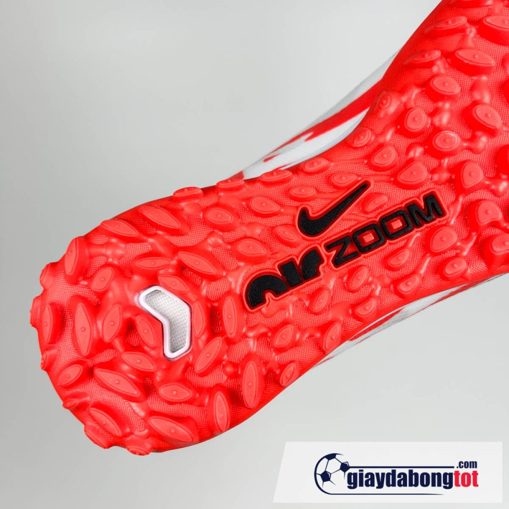 Nike air zoom mercurial superfly 9 elite tf trang do vach den co cao (10)