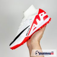 Nike air zoom mercurial superfly 9 elite tf trang do vach den co cao (2)