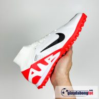 Nike air zoom mercurial superfly 9 elite tf trang do vach den co cao (4)