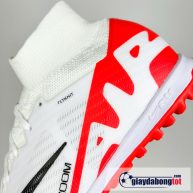 Nike air zoom mercurial superfly 9 elite tf trang do vach den co cao (8)