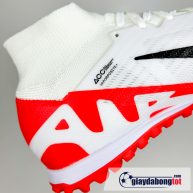 Nike air zoom mercurial superfly 9 elite tf trang do vach den co cao (9)
