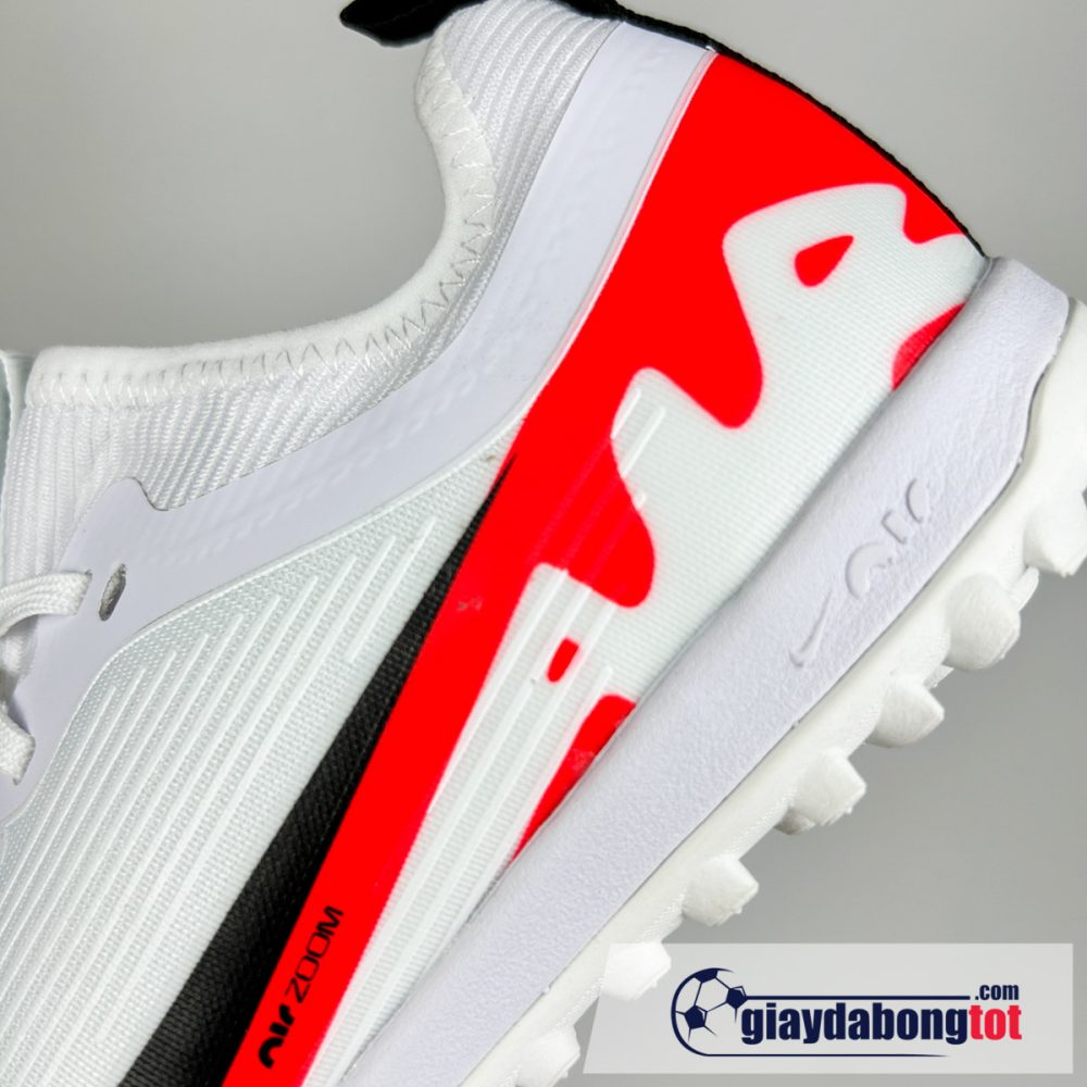 Nike air zoom mercurial vapor 15 pro tf trang do vach den tre em size kid (8)