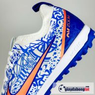 Nike air zoom mercurial vapor 15 pro tf trang xanh vach cam cr7 tre em kid (7)