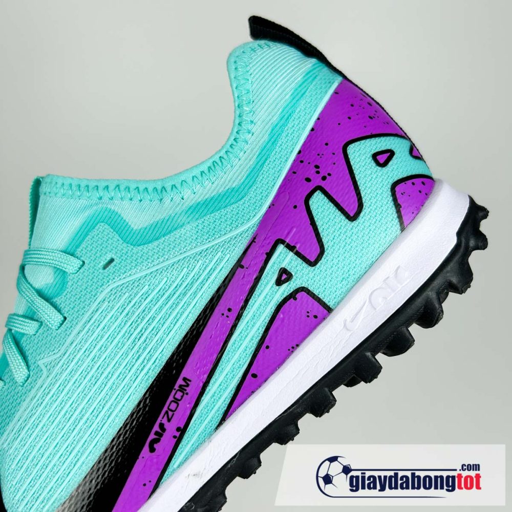 Nike air zoom mercurial vapor 15 pro tf xanh ngoc tim vach den (8)