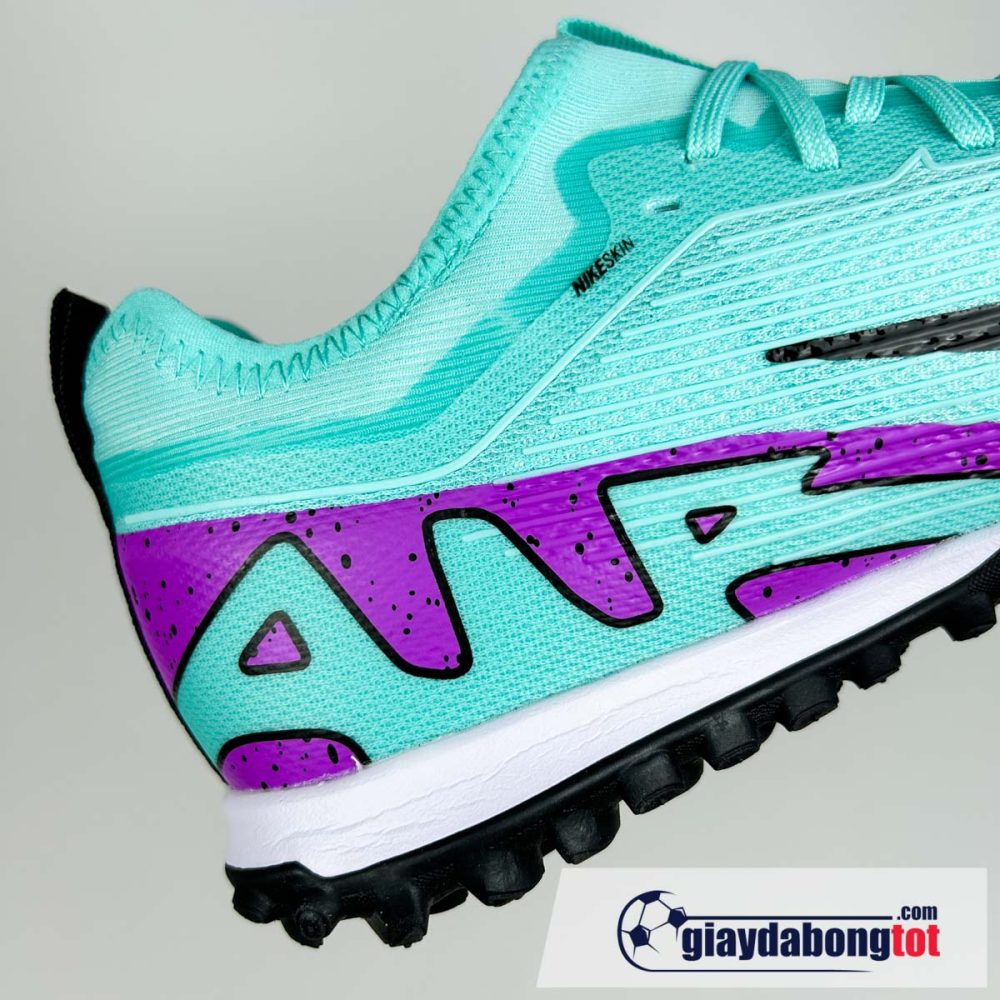 Nike air zoom mercurial vapor 15 pro tf xanh ngoc tim vach den (9)