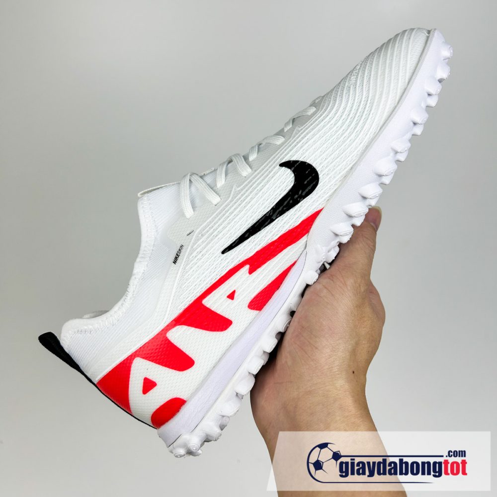 nike zoom mercurial vapor 15 pro tf trang do vach den (4)
