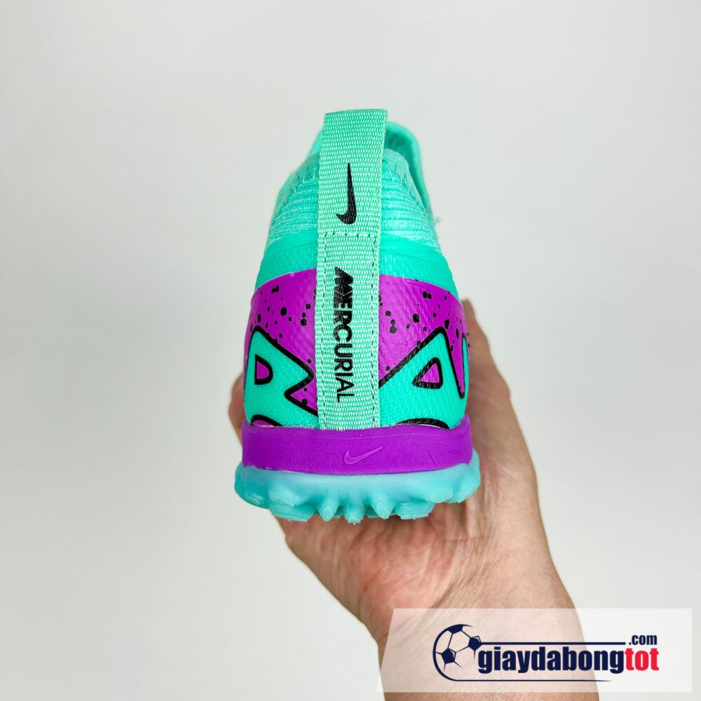 Nike Zoom Mercurial Vapor 15 pro tf xanh ngoc tre em (3)